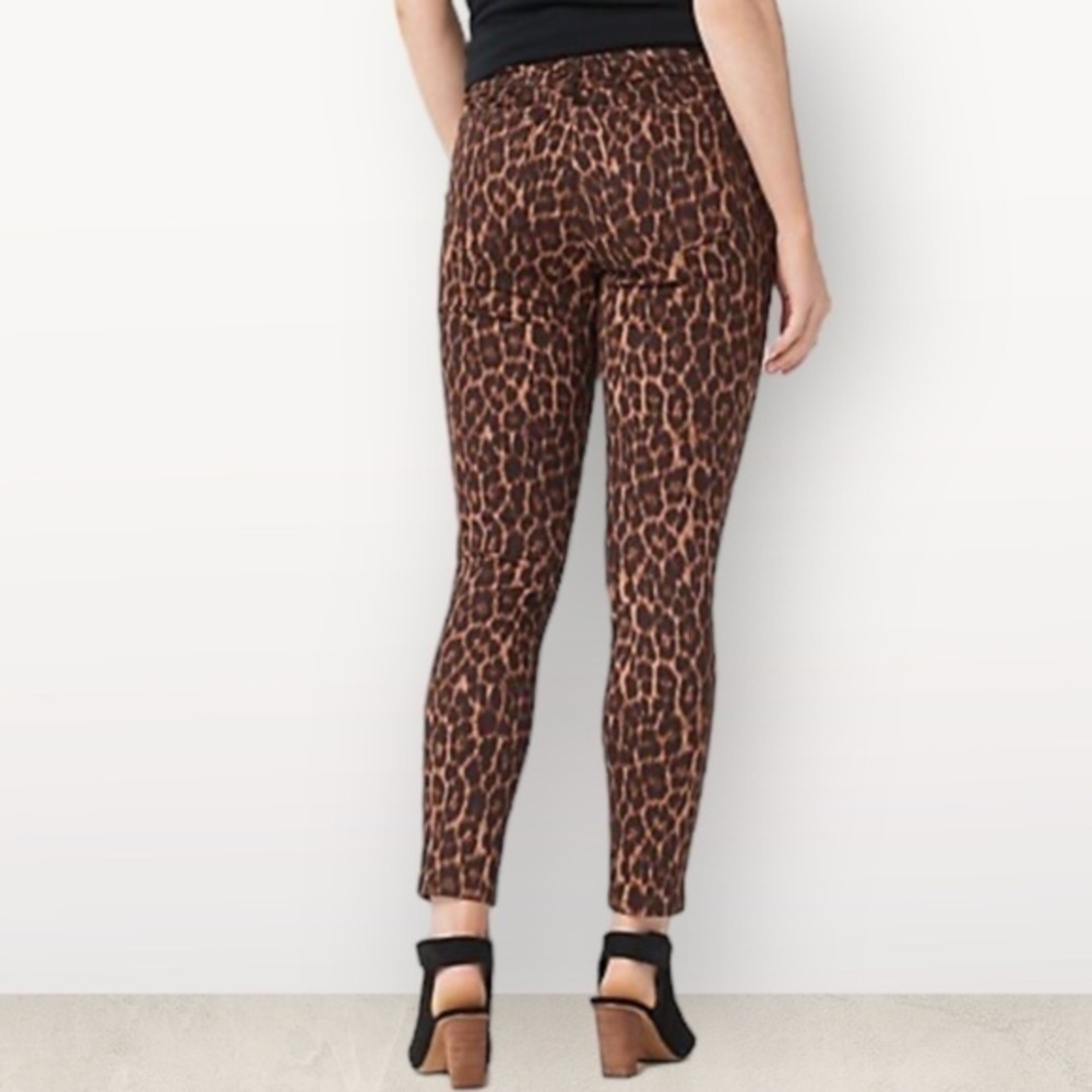 Lisa Rinna Collection Printed Leopard Ankle Jeans / Pants SIZE 0 / XXS - NEW